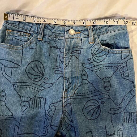 Gorman x Monika Forsberg Elephant Teapot Jeans size 6AU 2US - Picture 5 of 12